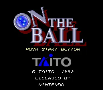 On the Ball (Europe) screen shot title